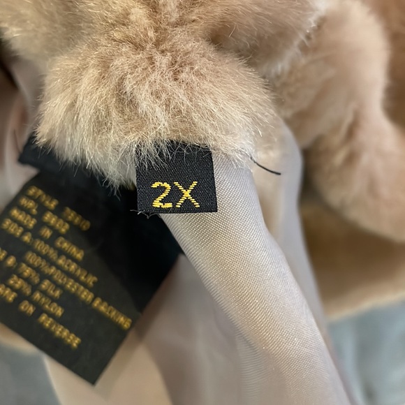 Komitor women’s reversible hooded faux fur jacket 2X - Picture 12 of 12